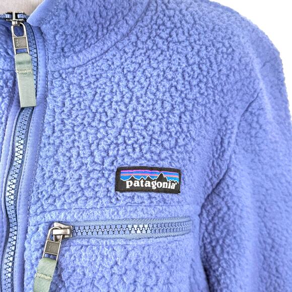 Patagonia Women's Purple Retro Pile Fleece Jacket Size Large - Picture 2 of 8